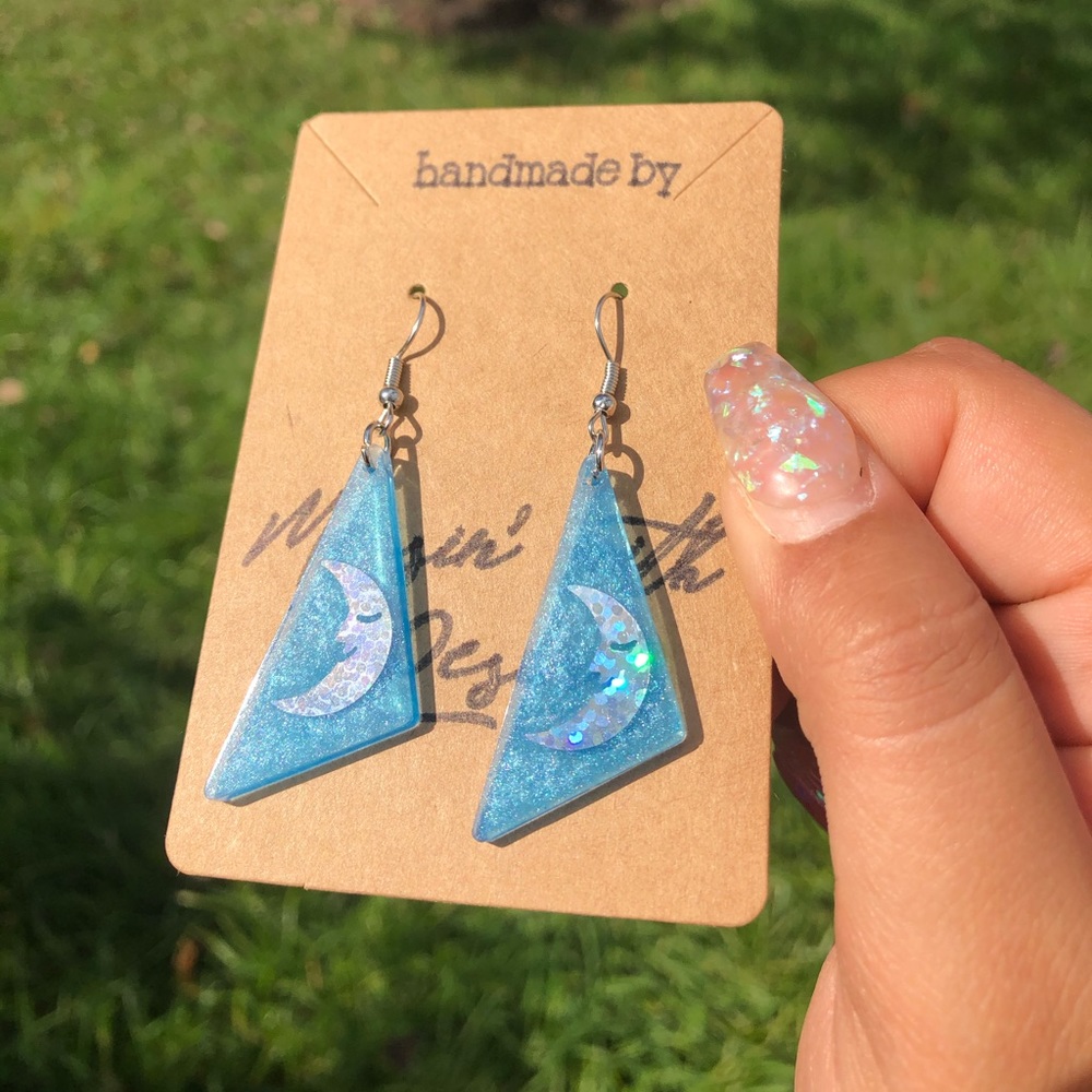 Handmade Crescent Earrings